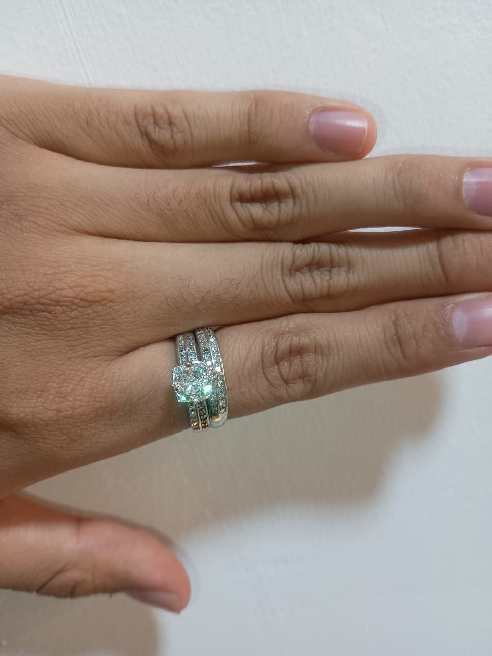 ANILLO DUO EN FORMA DE CUADRADO EL Y ELLA 