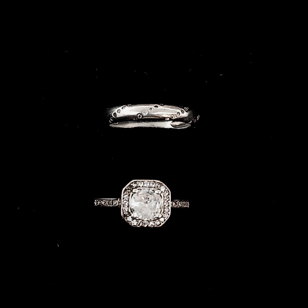 ANILLO DUO EN FORMA DE CUADRADO EL Y ELLA 