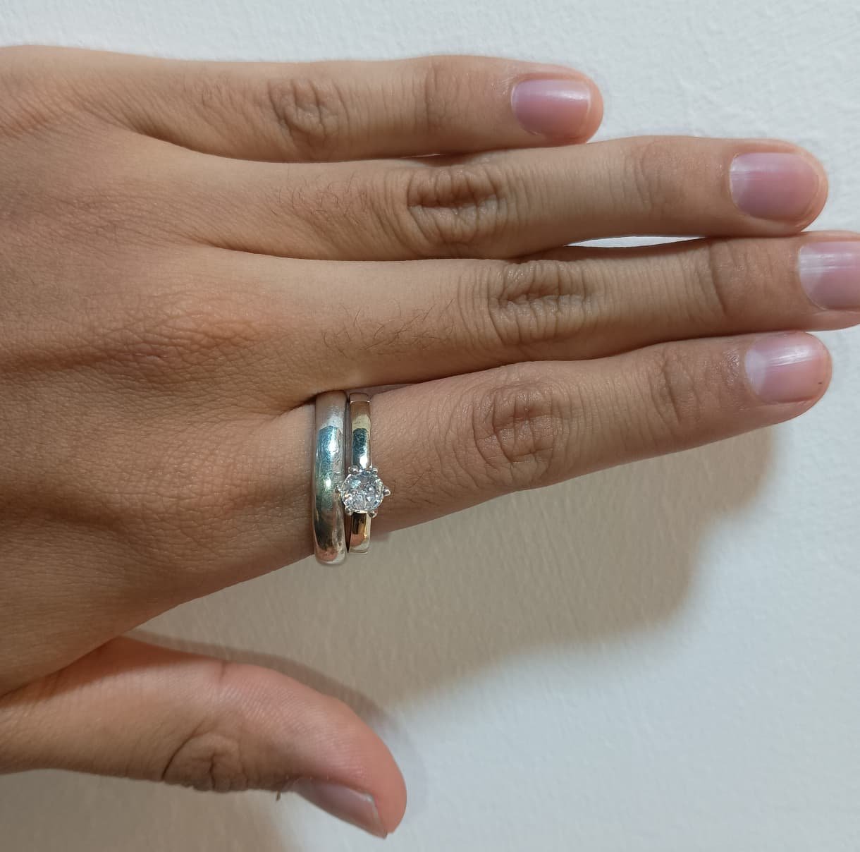 ANILLO DUO ESTILO FLOR CON CIRNCONIAS