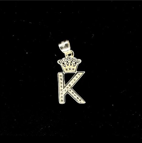 DIJE LETRA "K" CORONA 