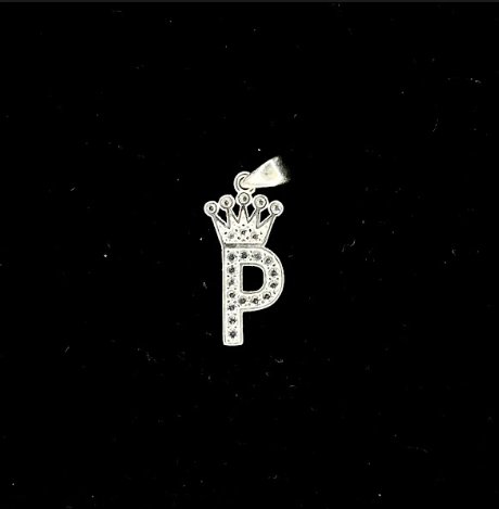DIJE LETRA "P" CORONA 
