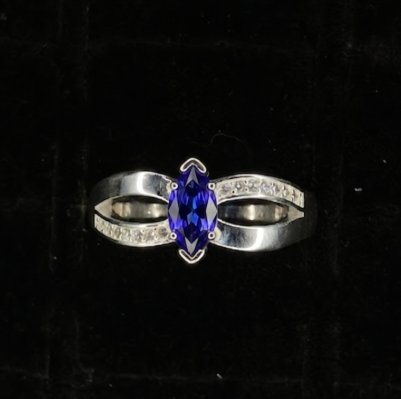 ANILLO ESTILO ELEGANTE AZUL 