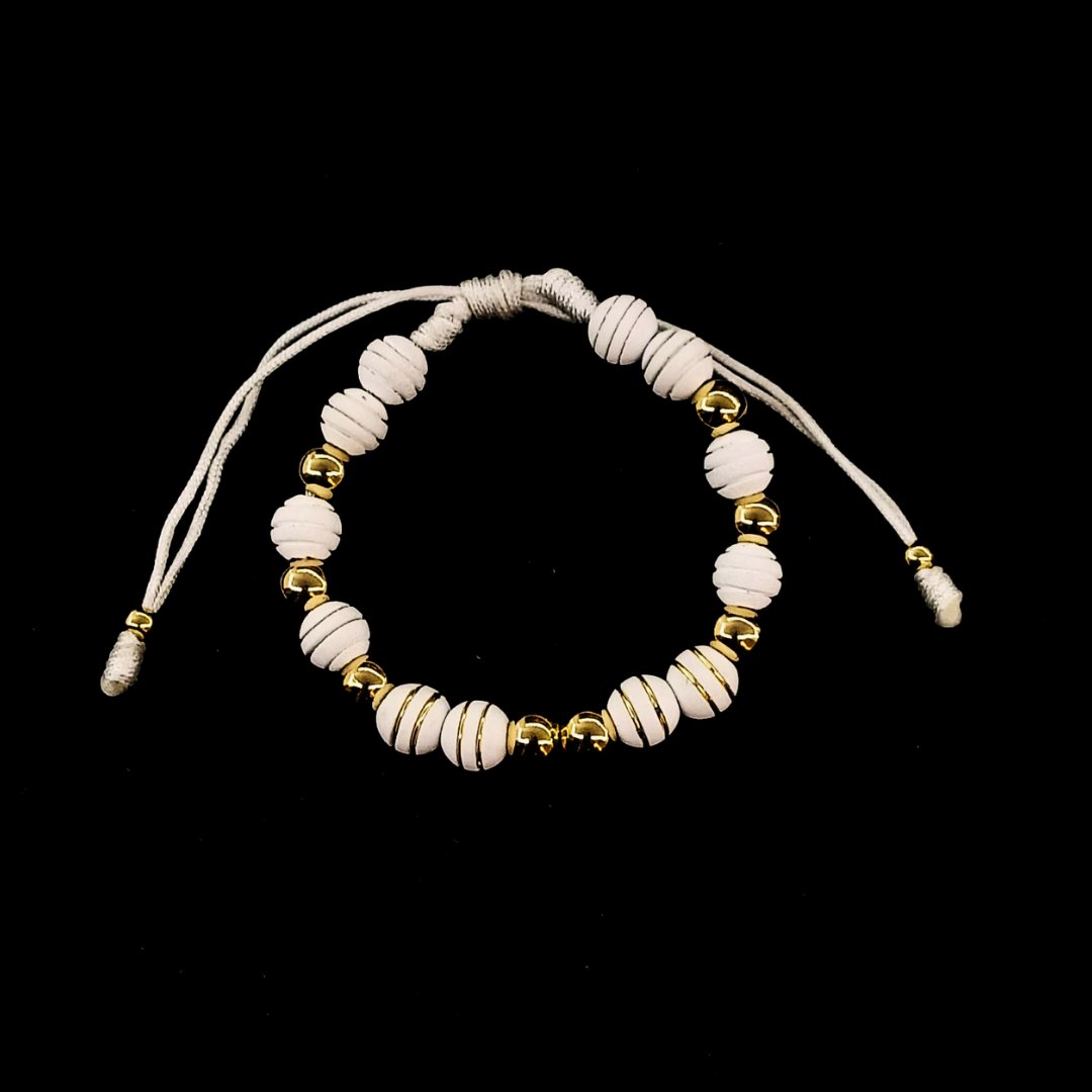 PULSERA BOLITAS PARA BEBE DE ORO