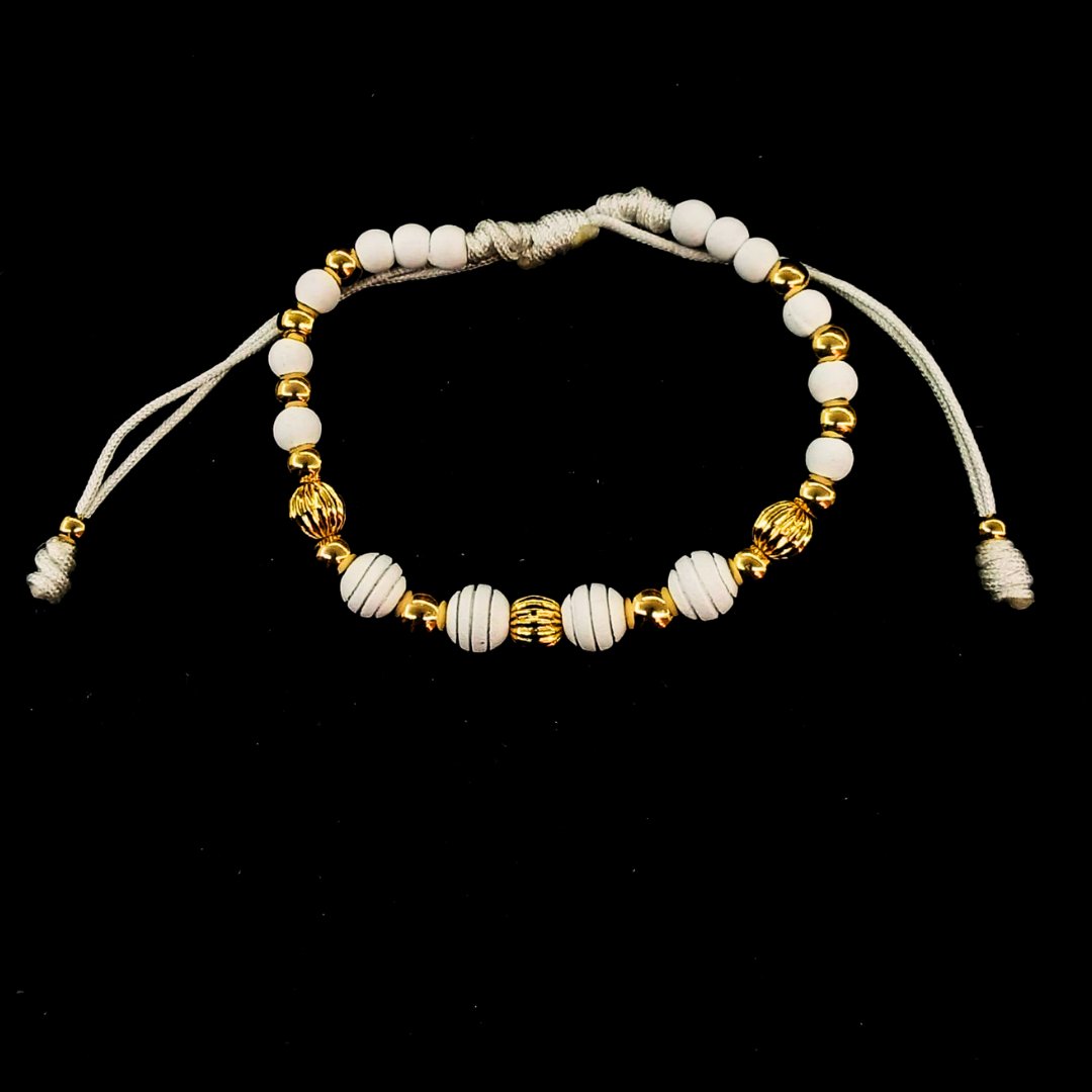 PULSERA BOLITAS PARA BEBE DE ORO