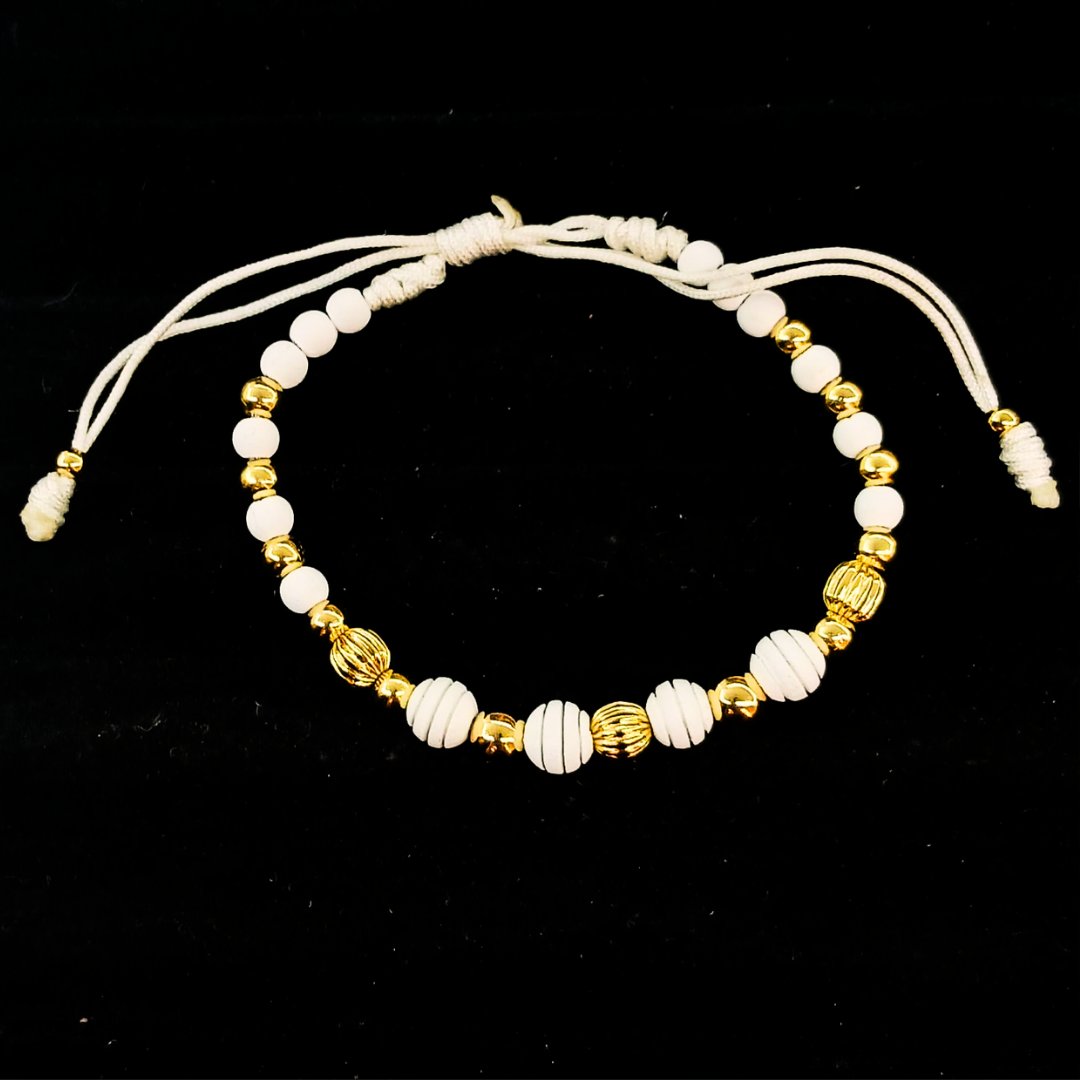 PULSERA BOLITAS PARA BEBE DE ORO