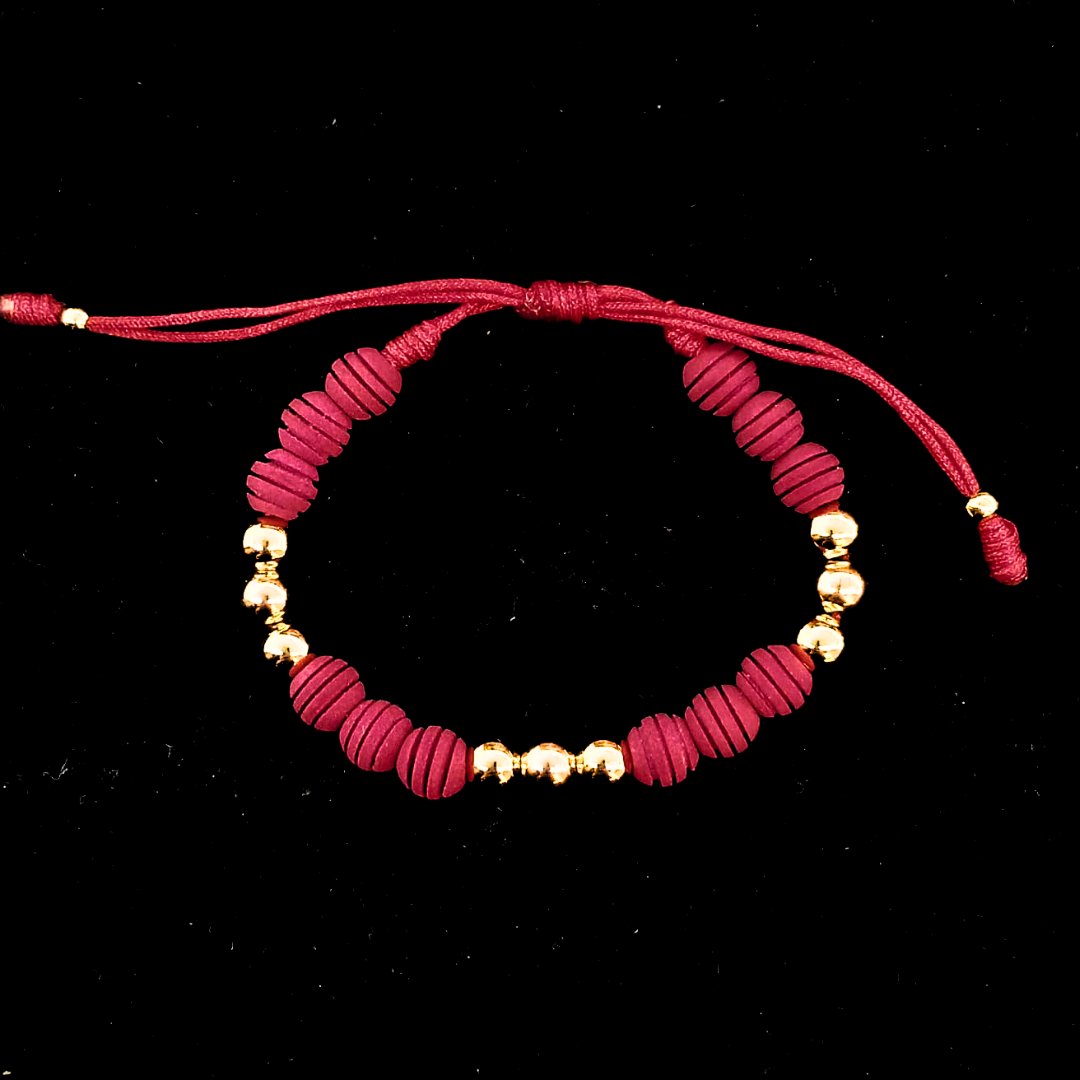 PULSERA BOLITAS PARA BEBE DE ORO