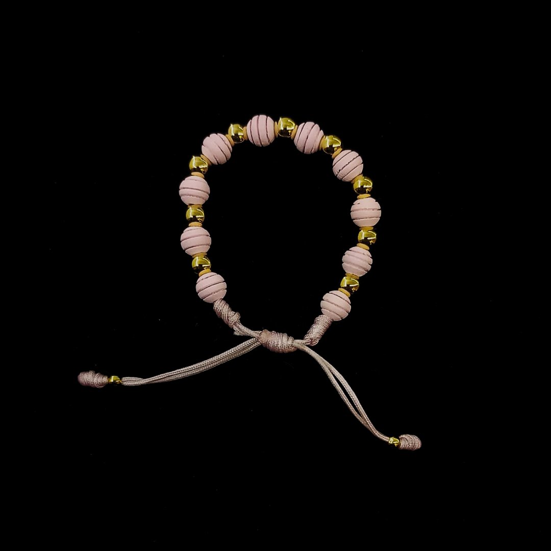 PULSERA BOLITAS PARA BEBE DE ORO