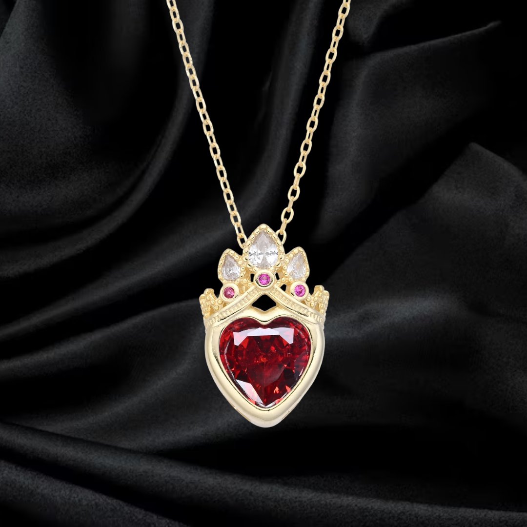 GARGANTILLA ESTILO RAPUNZEL CORAZON ROJO