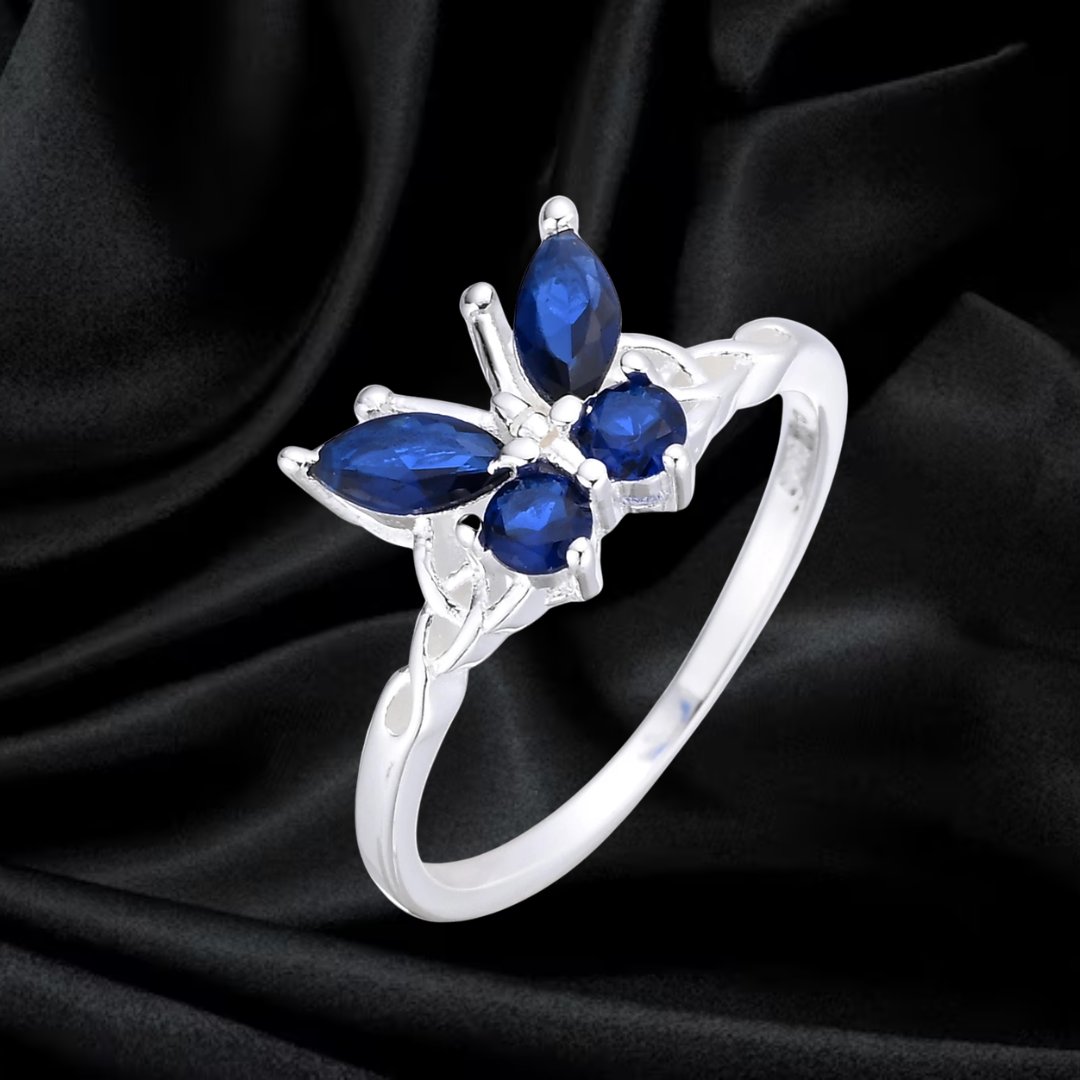 ANILLO MARIPOSA AZUL 