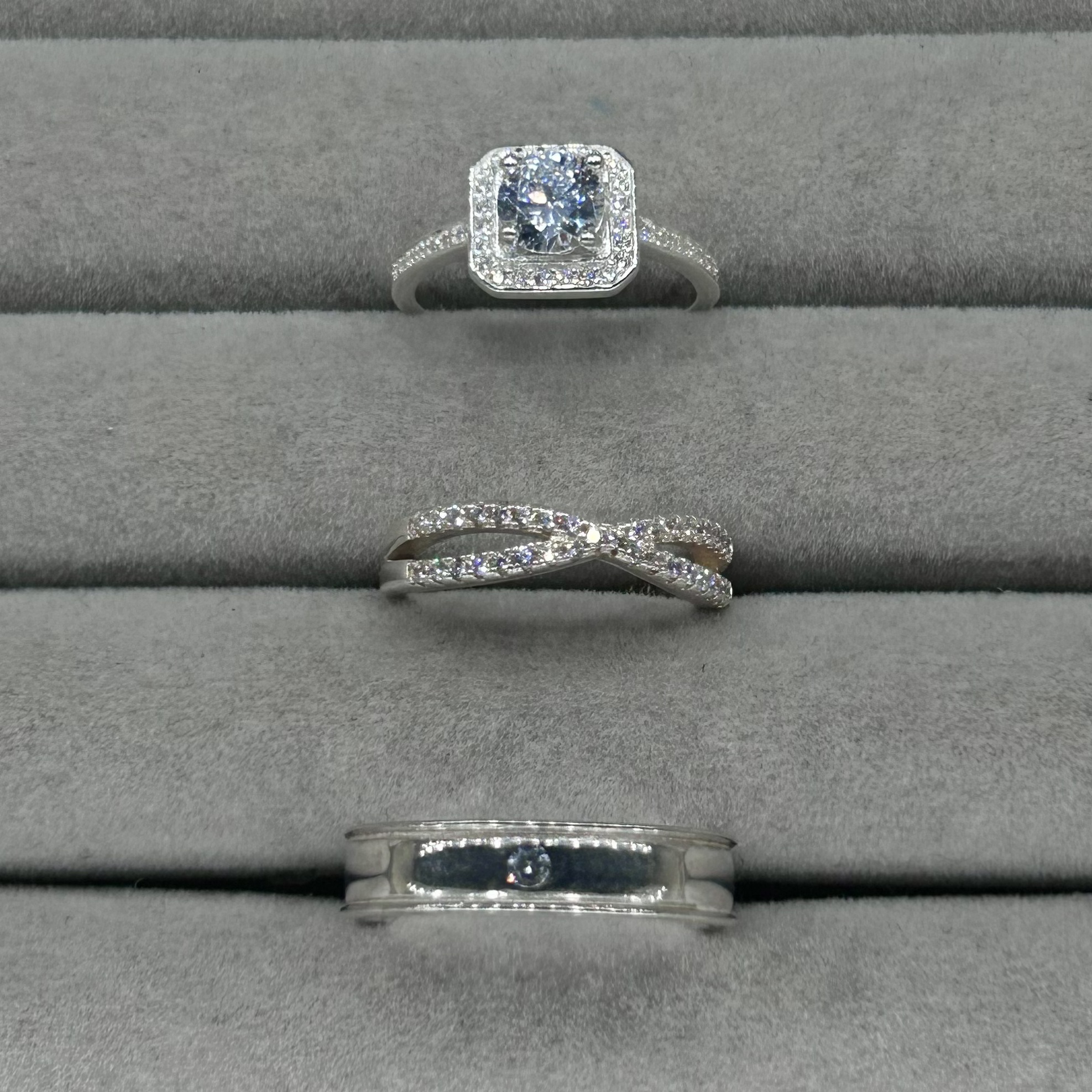 ANILLO TRIO CUADRADO