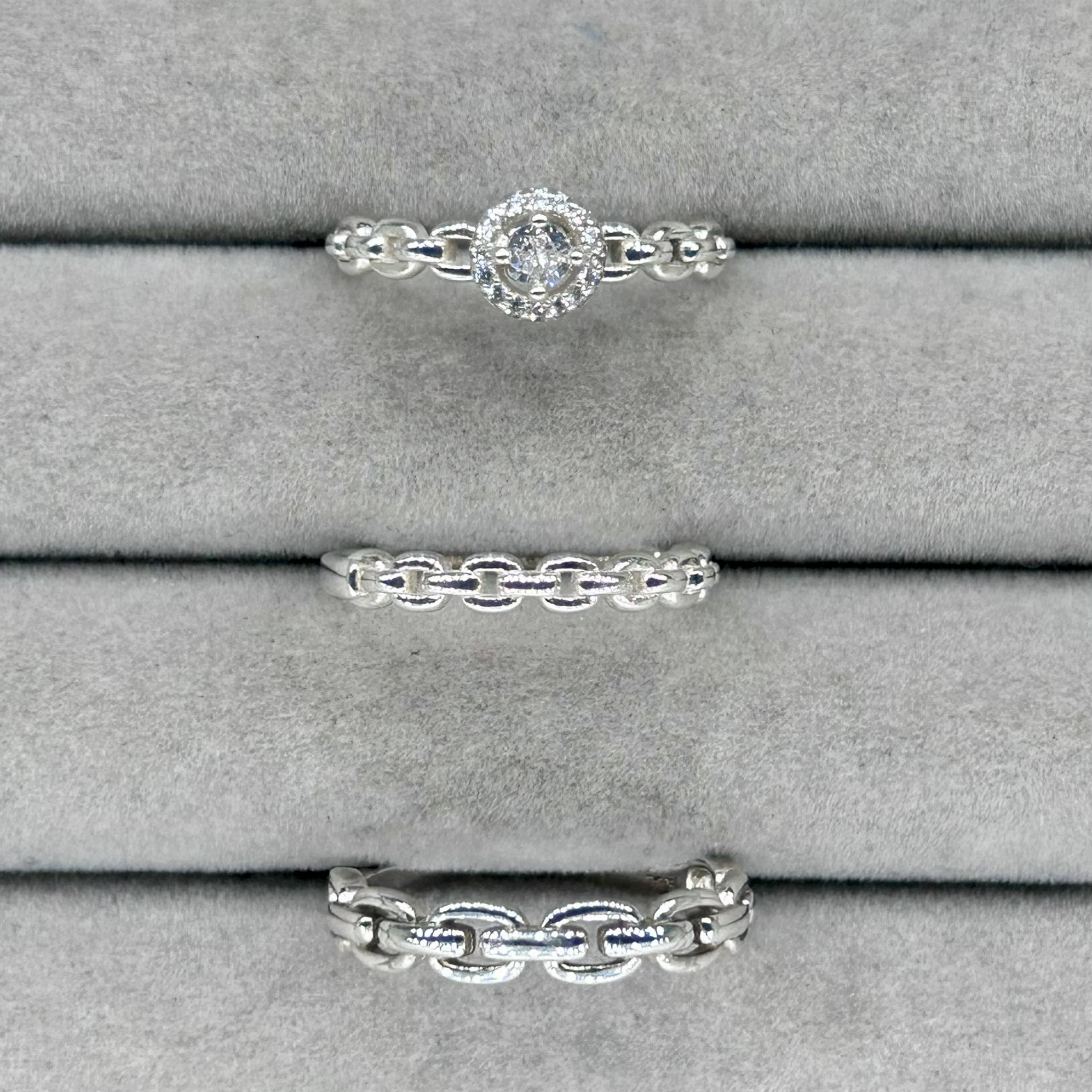 ANILLO TRIO ESTILO CADENA 