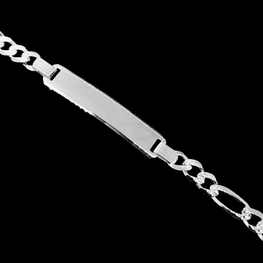 PULSERA DE CABALLERO CARTIER MARTILLADA CON PLACA