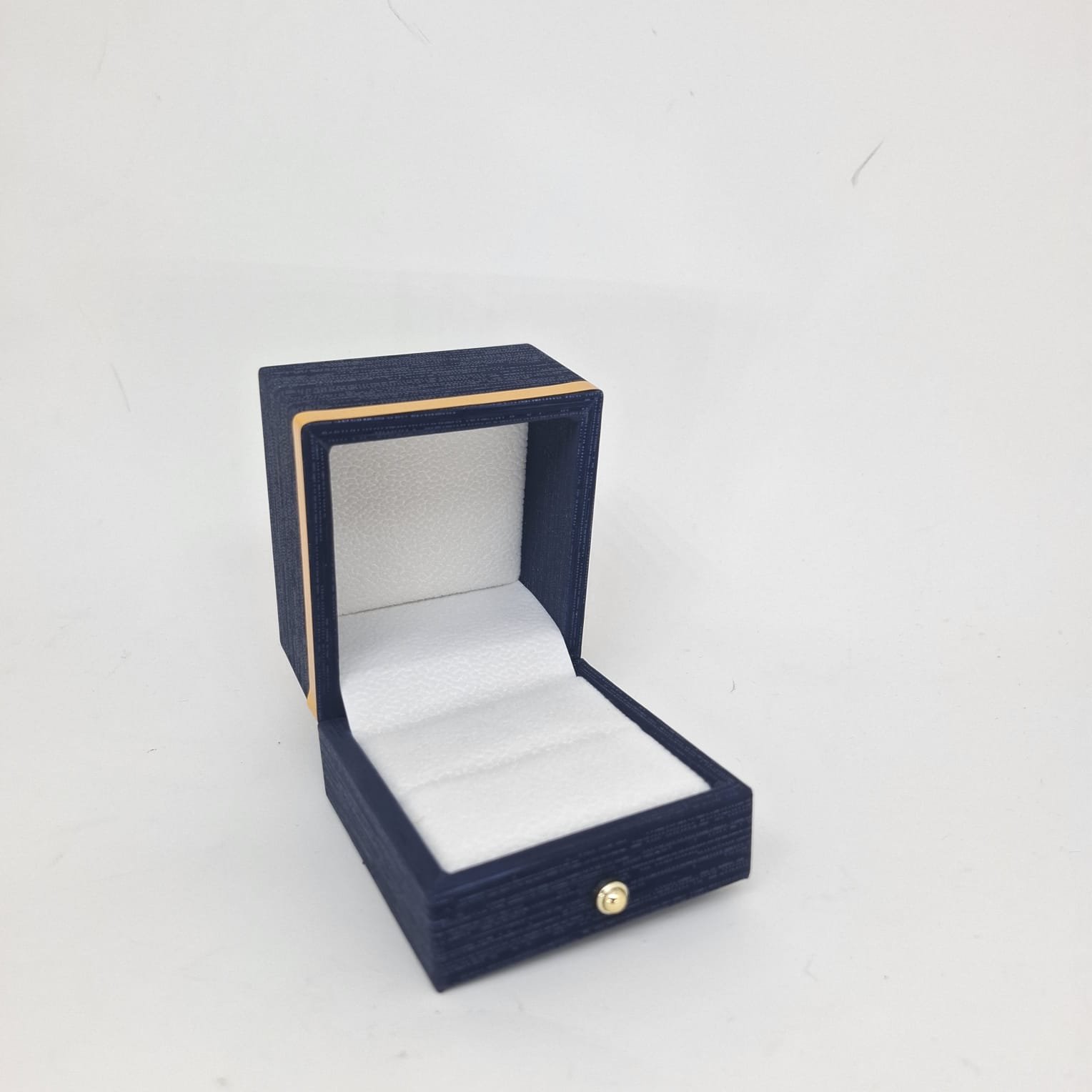 ESTUCHE JOYAS ANILLO AZUL BOTON