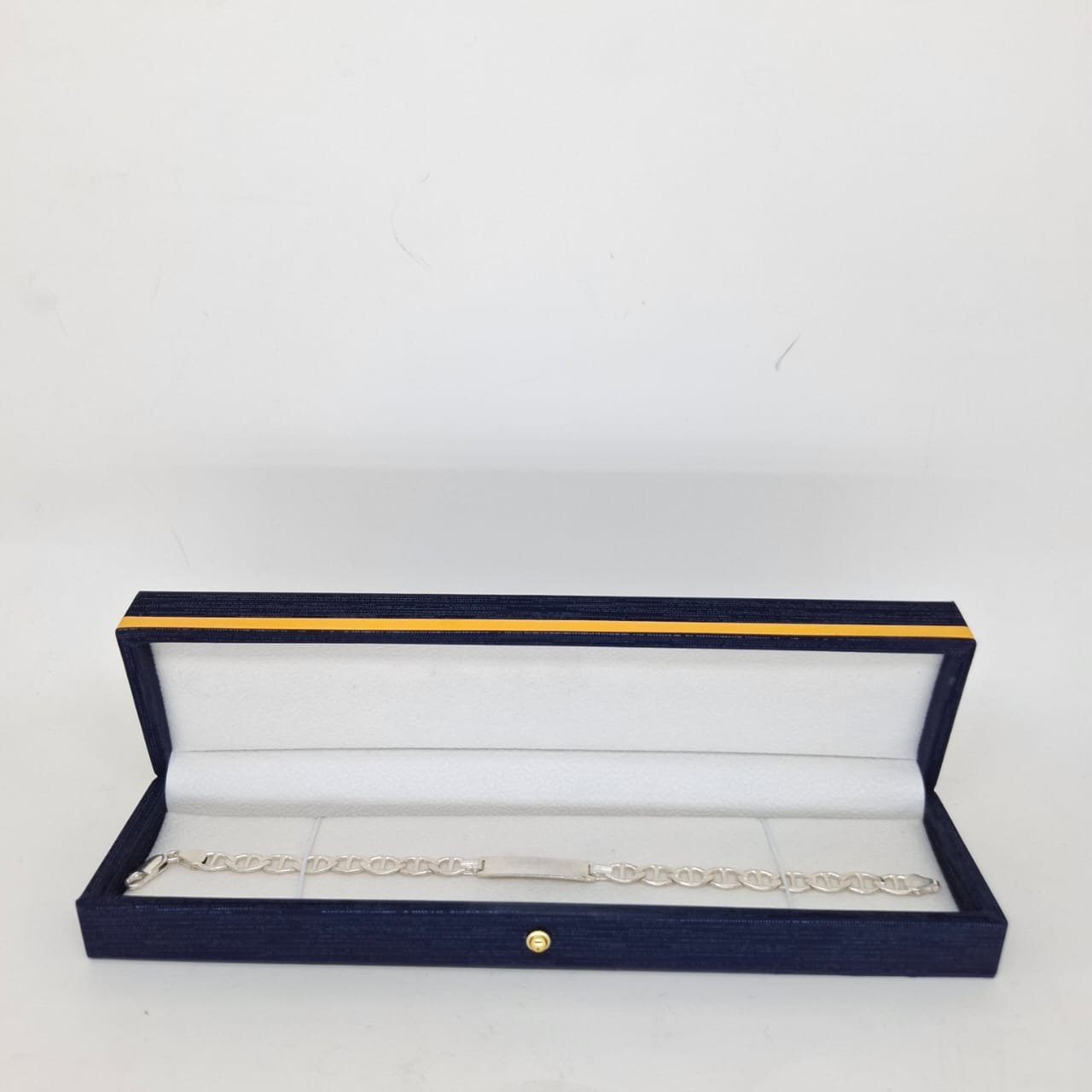 ESTUCHE JOYAS AZUL BOTON PULSERA