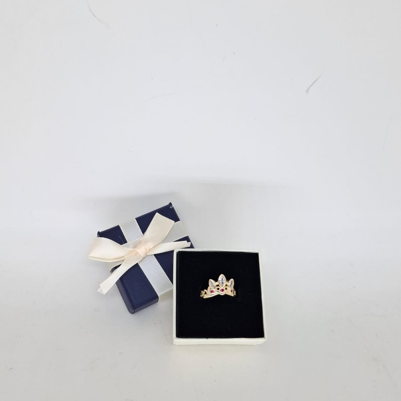 ESTUCHE ANILLO SERIE AZUL BLANCO