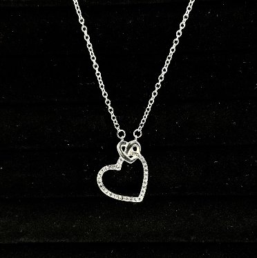 GARGANTILLA CORAZONES CON CIRCONIA 