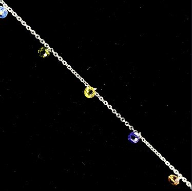 TOBILLERA DE BOLITAS DE COLORES 