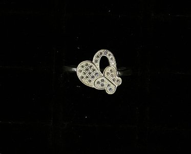 ANILLO CORAZON CON MARIPOSA