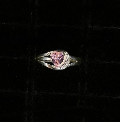ANILLO CORAZON ROSADO 