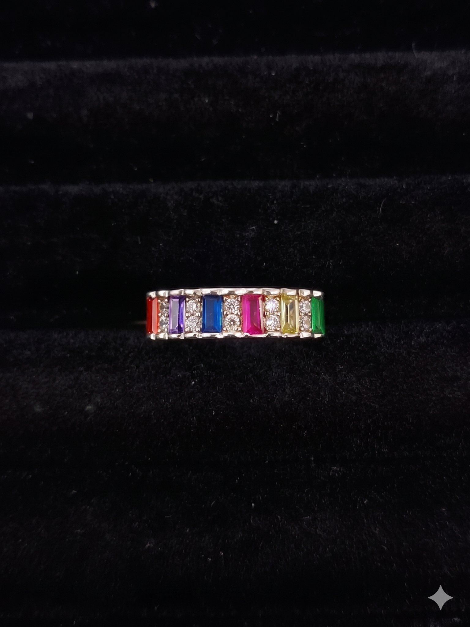 ANILLO DE PIEDRAS MULTICOLOR